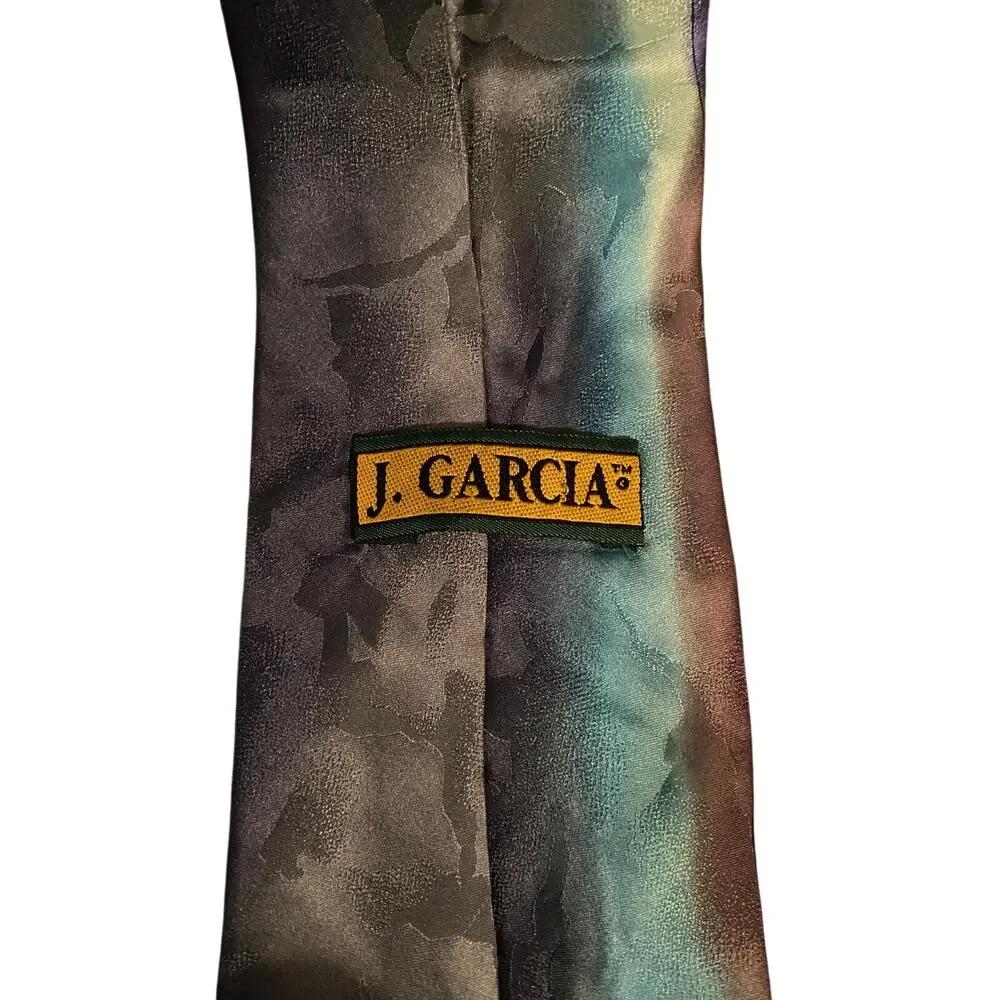 Jerry‎ Garcia Collection Thirty-Two Silk Tie Blue Purple Abstract Art Necktie